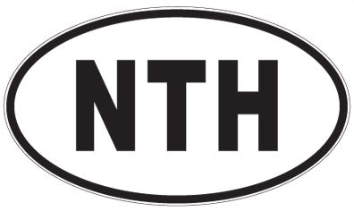 NTH - 3 Letter Initials Oval Sticker