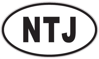 NTJ - 3 Letter Initials Oval Sticker