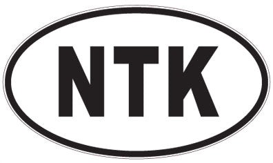 NTK - 3 Letter Initials Oval Sticker