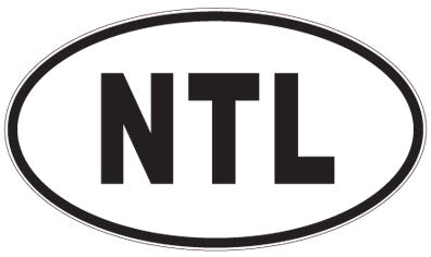NTL - 3 Letter Initials Oval Sticker
