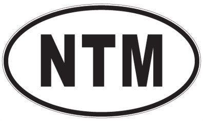 NTM - 3 Letter Initials Oval Sticker
