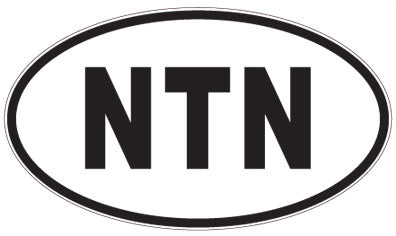 NTN - 3 Letter Initials Oval Sticker