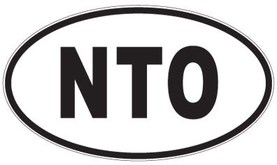NTO - 3 Letter Initials Oval Sticker