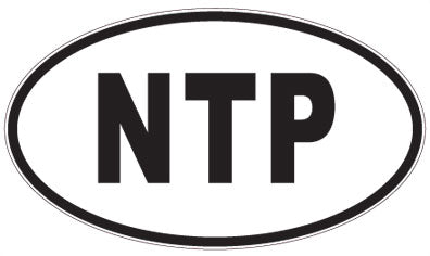 NTP - 3 Letter Initials Oval Sticker