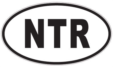 NTR - 3 Letter Initials Oval Sticker