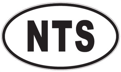 NTS - 3 Letter Initials Oval Sticker