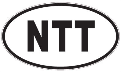 NTT - 3 Letter Initials Oval Sticker