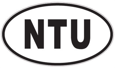 NTU - 3 Letter Initials Oval Sticker