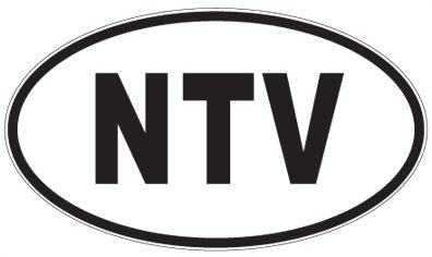 NTV - 3 Letter Initials Oval Sticker
