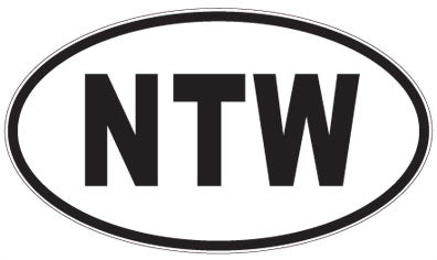 NTW - 3 Letter Initials Oval Sticker