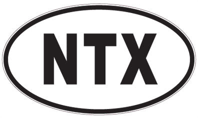 NTX - 3 Letter Initials Oval Sticker