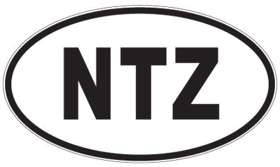 NTZ - 3 Letter Initials Oval Sticker