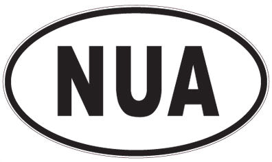 NUA - 3 Letter Initials Oval Sticker