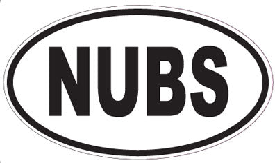 NUBS - Oval Sticker