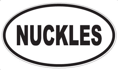 NUCKLES - Oval Sticker