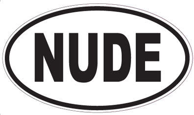 NUDE - Oval Sticker