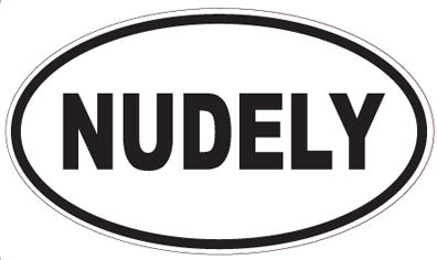 NUDELY - Oval Sticker