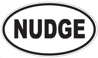 NUDGE - Oval Sticker