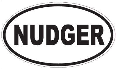 NUDGER - Oval Sticker