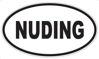 NUDING - Oval Sticker