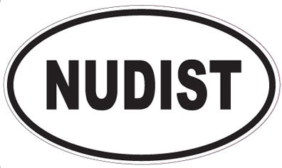 NUDIST - Oval Sticker