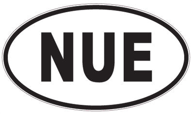 NUE - 3 Letter Initials Oval Sticker