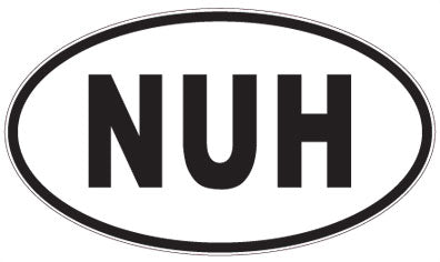 NUH - 3 Letter Initials Oval Sticker