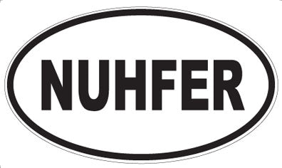 NUHFER - Oval Sticker