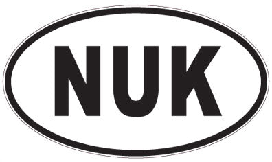 NUK - 3 Letter Initials Oval Sticker