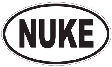NUKE - Oval Sticker