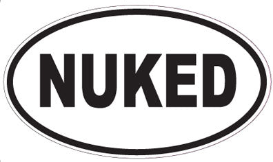 NUKED - Oval Magnet