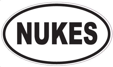 NUKES - Oval Magnet