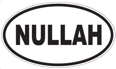 NULLAH - Oval Sticker