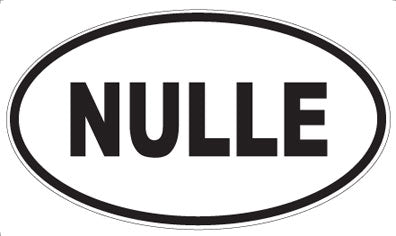 NULLE - Oval Sticker