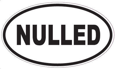 NULLED - Oval Sticker
