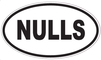 NULLS - Oval Sticker