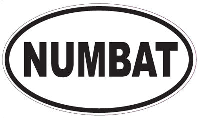 NUMBAT - Oval Sticker