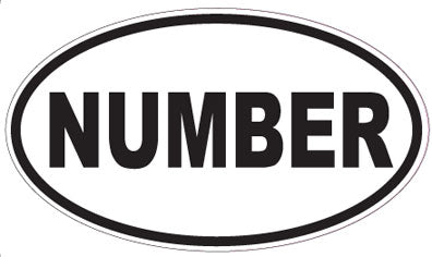 NUMBER - Oval Sticker