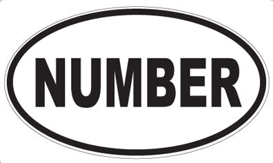 NUMBER - Oval Magnet