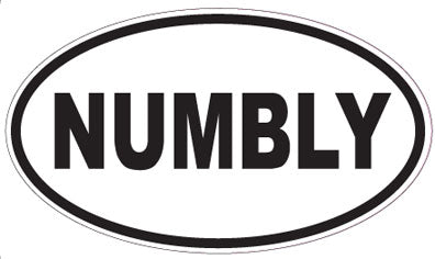 NUMBLY - Oval Sticker