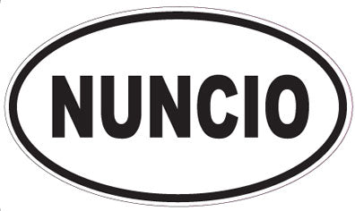 NUNCIO - Oval Sticker