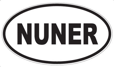 NUNER - Oval Sticker