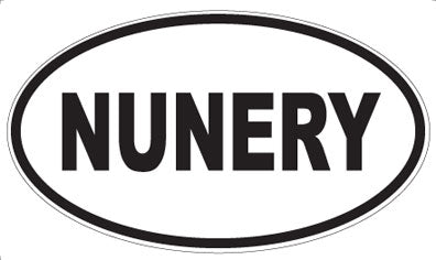 NUNERY - Oval Sticker