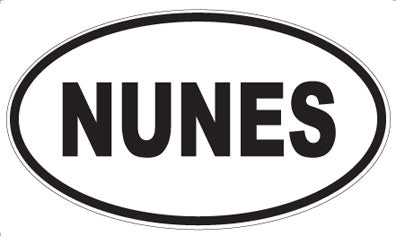 NUNES - Oval Sticker