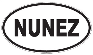 NUNEZ - Oval Sticker