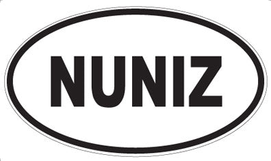 NUNIZ - Oval Sticker