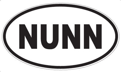 NUNN - Oval Sticker