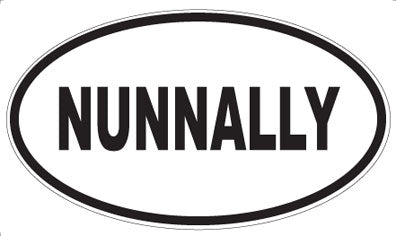 NUNNALLY - Oval Magnet