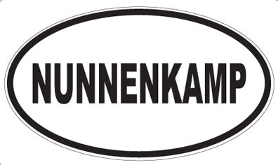 NUNNENKAMP - Oval Sticker