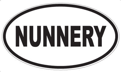 NUNNERY - Oval Sticker